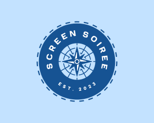 Nautical Navigation Compass logo design