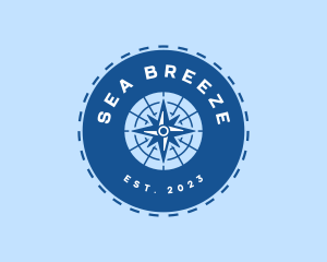 Nautical Navigation Compass logo design