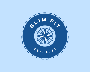 Nautical Navigation Compass logo design