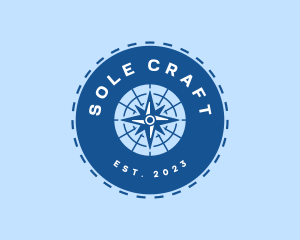 Nautical Navigation Compass logo design