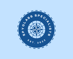 Nautical Navigation Compass logo design