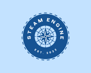 Nautical Navigation Compass logo design