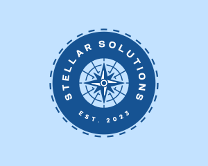 Nautical Navigation Compass logo design