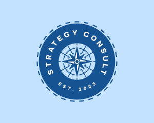 Nautical Navigation Compass logo design