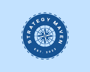 Nautical Navigation Compass logo design