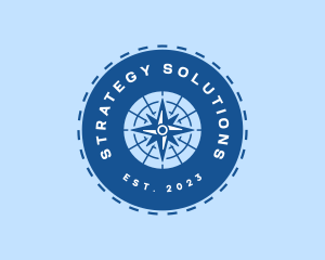 Nautical Navigation Compass logo design