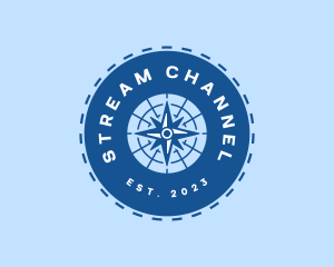 Nautical Navigation Compass logo design