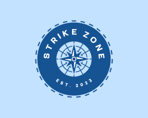 Nautical Navigation Compass logo design