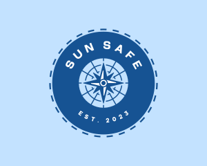 Nautical Navigation Compass logo design