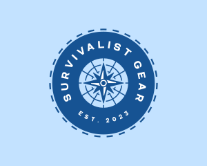 Nautical Navigation Compass logo design