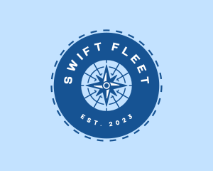 Nautical Navigation Compass logo design