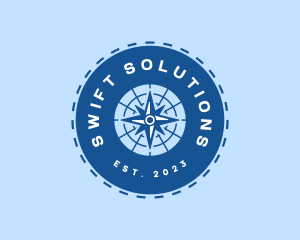 Nautical Navigation Compass logo design