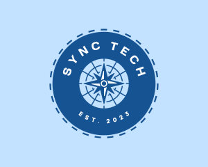 Nautical Navigation Compass logo design