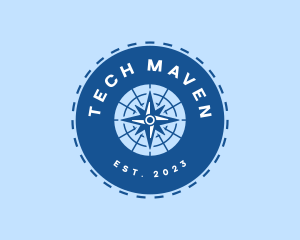 Nautical Navigation Compass logo design