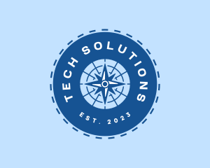 Nautical Navigation Compass logo design