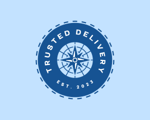 Nautical Navigation Compass logo design