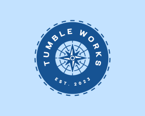 Nautical Navigation Compass logo design