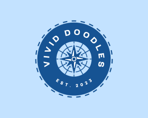 Nautical Navigation Compass logo design