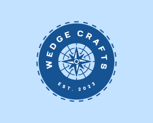 Nautical Navigation Compass logo design