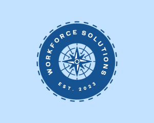 Nautical Navigation Compass logo design