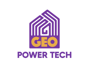 Violet Geo Pattern House Logo