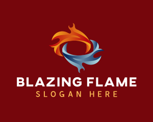 Fire Ice Ring logo design