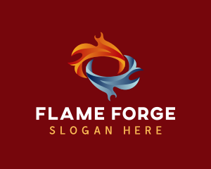 Fire Ice Ring logo design