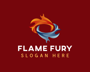 Fire Ice Ring logo design