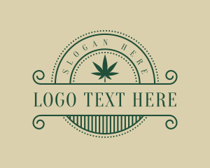 Elegant Marijuana Badge logo