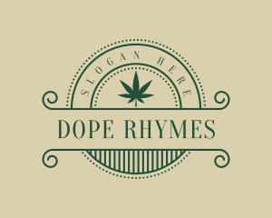 Elegant Marijuana Badge logo design