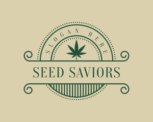 Elegant Marijuana Badge logo