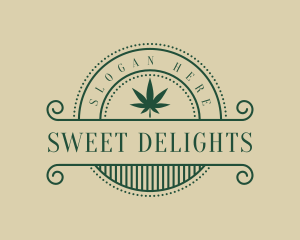 Elegant Marijuana Badge logo