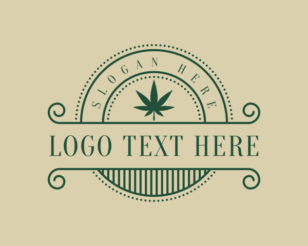 Elegant Marijuana Badge logo