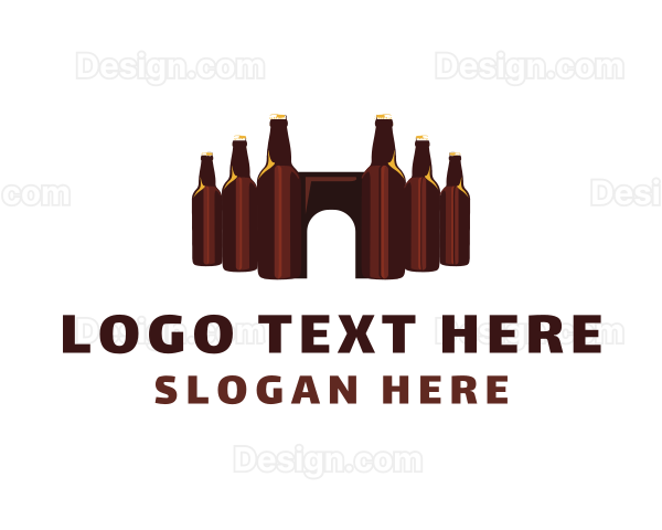 Beer Bottles Castle Logo