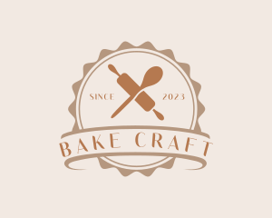 Bread Baking Rolling Pin logo design