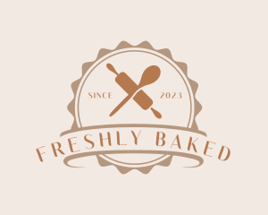 Bread Baking Rolling Pin logo design