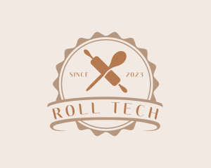 Bread Baking Rolling Pin logo design