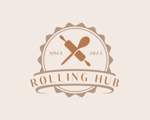 Bread Baking Rolling Pin logo design