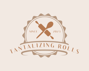 Bread Baking Rolling Pin logo design