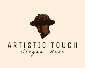 Man Hat Sculpture logo