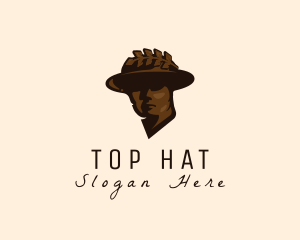 Man Hat Sculpture logo design