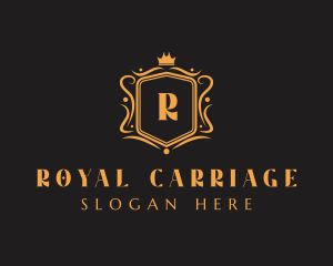 Orange Deluxe Royal Shield logo design