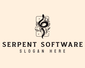 Serpent Leaf Snake logo design