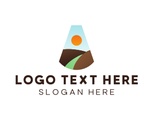 Sunset Mountain Landscape   logo