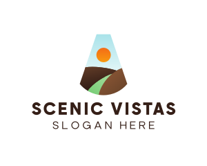 Sunset Mountain Landscape   logo