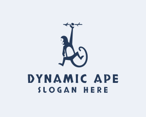 Ape Monkey Hanging logo