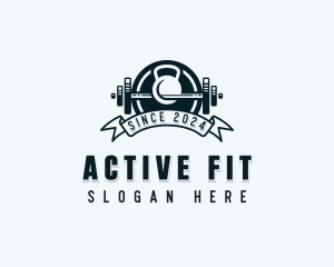 Fitness Gym Weights logo design