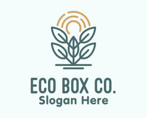 Plant Sun Eco Solar logo design