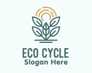 Plant Sun Eco Solar logo design