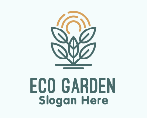 Plant Sun Eco Solar logo design